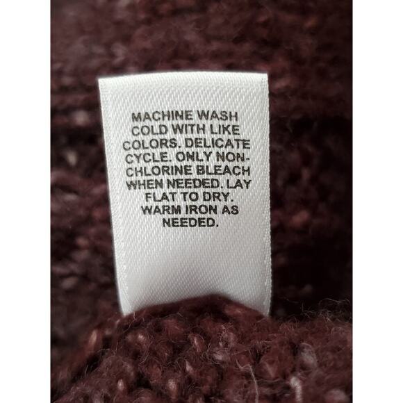 CATO Women's Plum Ombre Cowl Neck Short Sleeve Sweater Dress Sz S - Picture 9 of 9